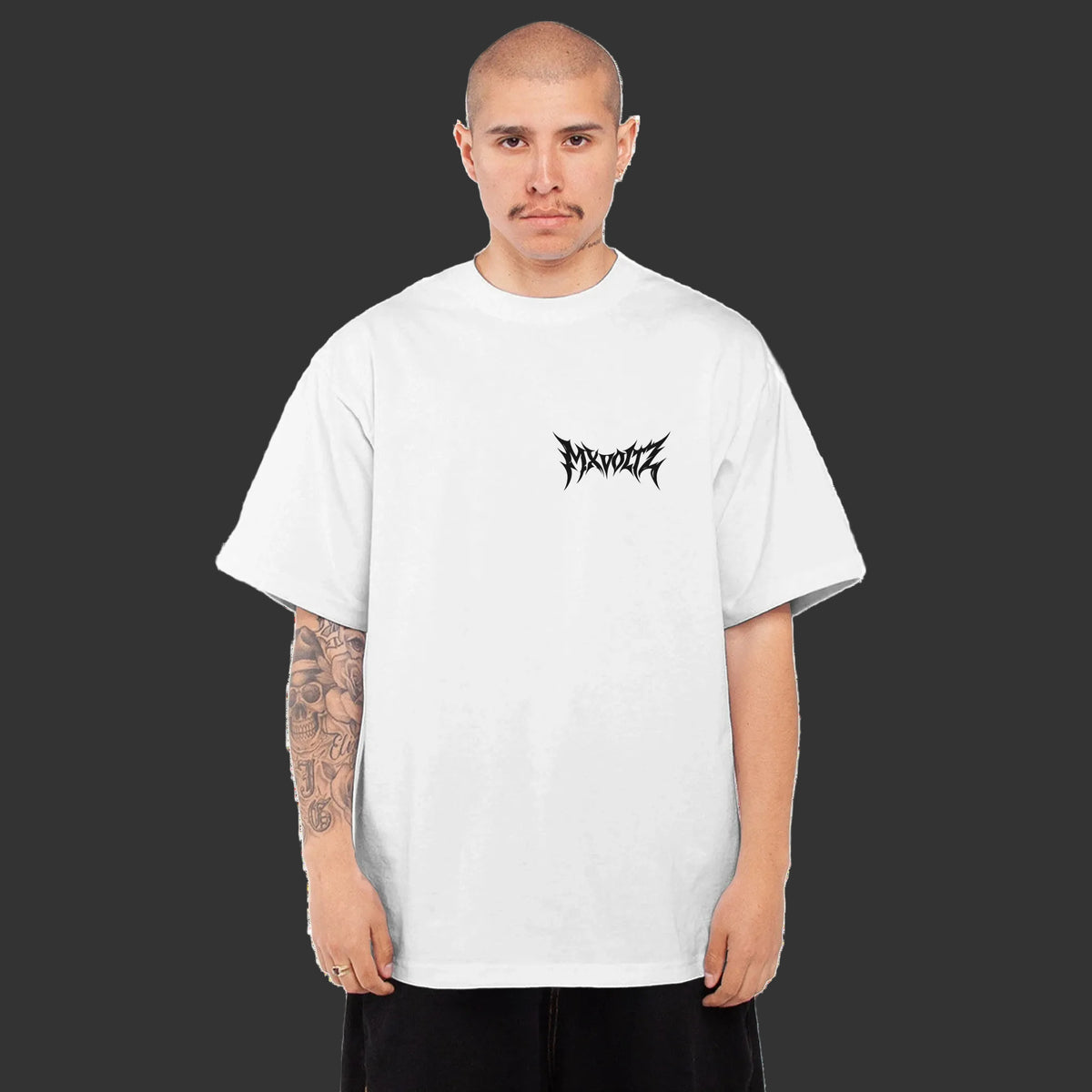 トップス MAZZ t-shirt black/white MxVoltz White T-Shirt