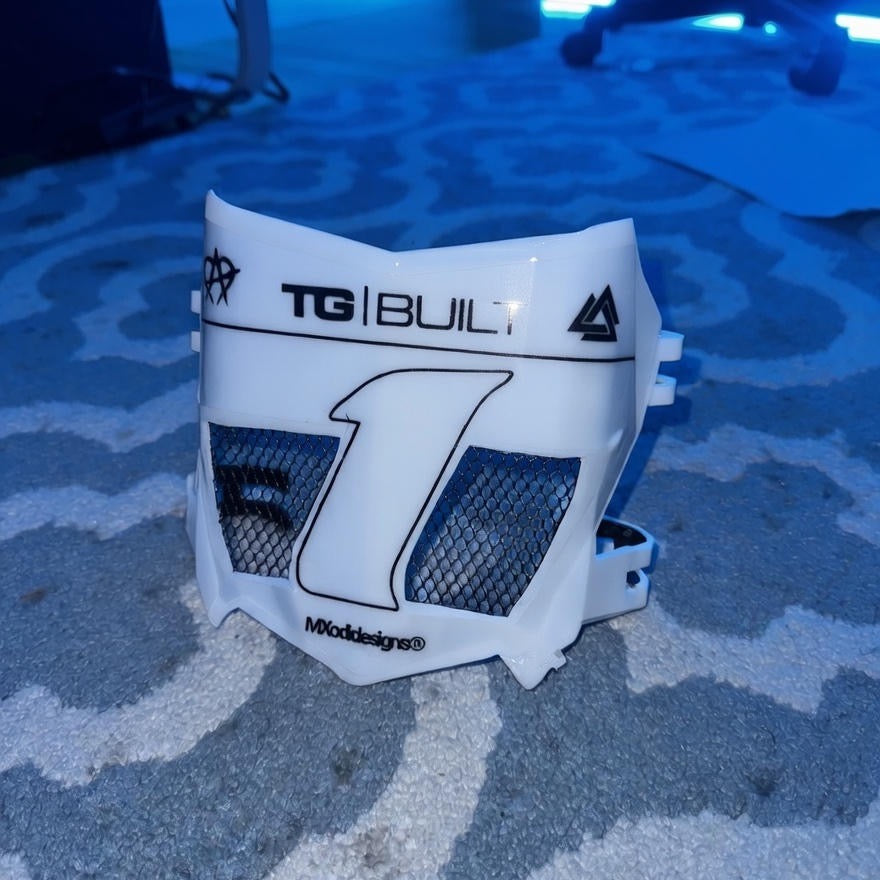 Vented Motocutz Plate - WHITE EDITION