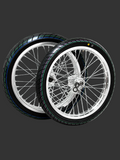 Chrome Light Bee/Eride Supermoto Wheel Set