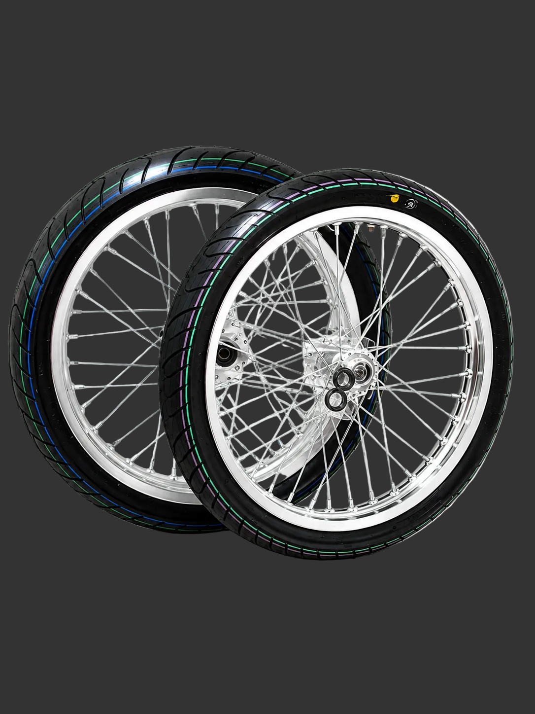 Chrome Light Bee/Eride Supermoto Wheel Set