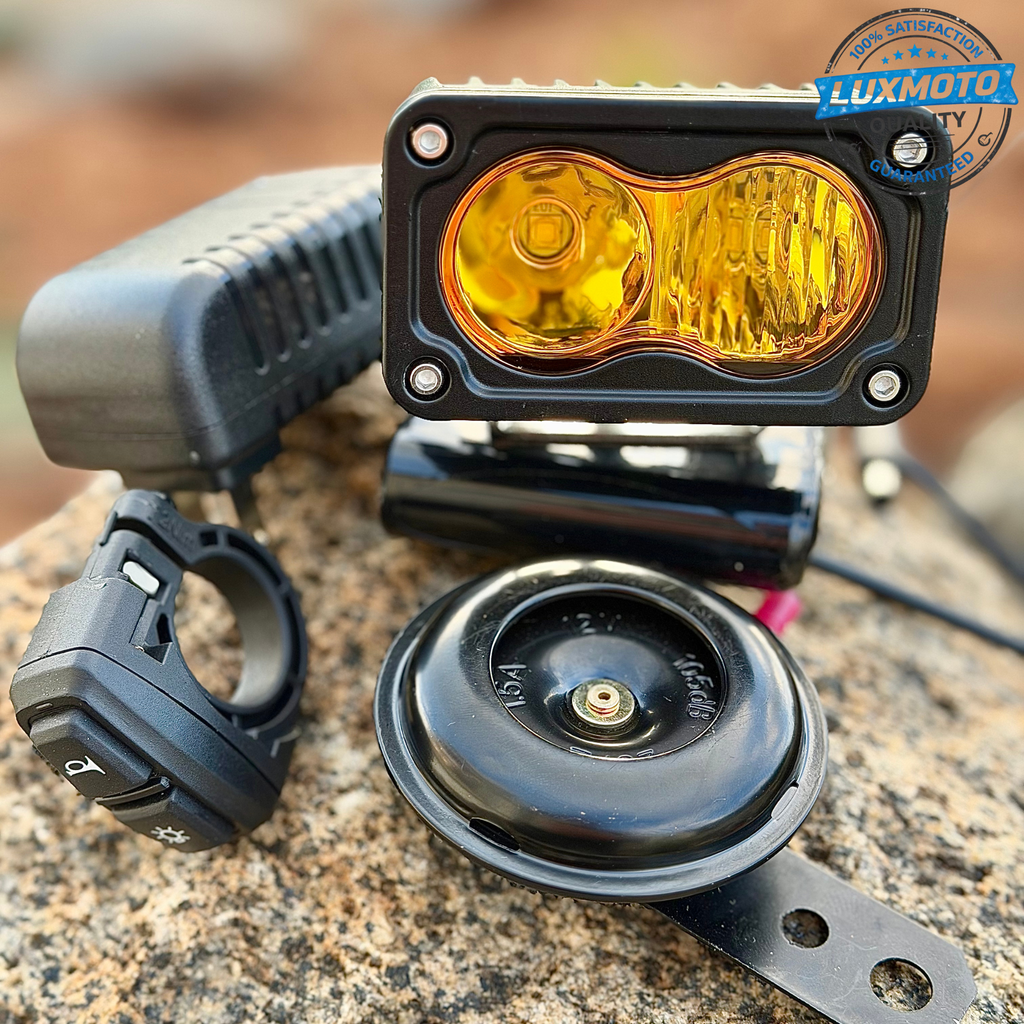 Baja Light & Horn  RECHARGEABLE [COMES WITH BATTERY & CHARGER!] Fits all bikes
